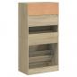 Preview: Schuhschrank Sonoma-Eiche 60x34x116 cm Holzwerkstoff