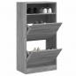 Preview: ARDEBO.de - Schuhschrank Grau Sonoma 60x34x116 cm Holzwerkstoff