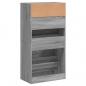 Preview: Schuhschrank Grau Sonoma 60x34x116 cm Holzwerkstoff