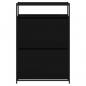 Preview: Schuhschrank Schwarz 75x34x112 cm Holzwerkstoff