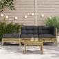 Preview: Gartensofa mit Kissen und Hocker 2-Sitzer