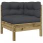 Preview: Gartensofa mit Kissen und Hocker 2-Sitzer