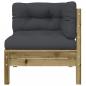 Preview: Gartensofa mit Kissen und Hocker 2-Sitzer