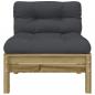 Preview: Gartensofa mit Kissen und Hocker 2-Sitzer