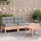 Preview: ARDEBO.de - Gartensofa mit Kissen und Hocker 2-Sitzer