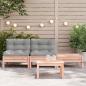 Preview: Gartensofa mit Kissen und Hocker 2-Sitzer