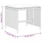 Preview: Gartenhocker Kissen 4Stk. Beigemischung 41x41x36 cm Poly Rattan