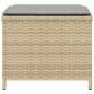 Preview: Gartenhocker Kissen 4Stk. Beigemischung 41x41x36 cm Poly Rattan