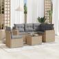 Preview: ARDEBO.de - 6-tlg. Garten-Sofagarnitur mit Kissen Beige Poly Rattan