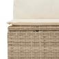 Preview: Gartensofa mit Kissen 2-Sitzer Beige Poly Rattan