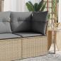 Preview: ARDEBO.de - Garten-Ecksofa mit Kissen Beige Poly Rattan