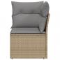 Preview: Garten-Ecksofa mit Kissen Beige Poly Rattan