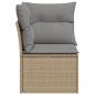 Preview: Garten-Ecksofa mit Kissen Beige Poly Rattan