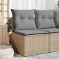 Preview: ARDEBO.de - Garten-Ecksofa mit Kissen Beige Poly Rattan