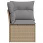 Preview: Garten-Ecksofa mit Kissen Beige Poly Rattan