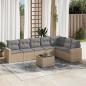 Preview: ARDEBO.de - 8-tlg. Garten-Sofagarnitur mit Kissen Beige Poly Rattan