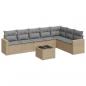 Preview: 8-tlg. Garten-Sofagarnitur mit Kissen Beige Poly Rattan