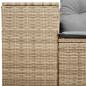 Preview: Gartensofa mit Kissen 2-Sitzer Beige Poly Rattan