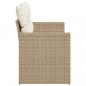 Preview: Gartensofa mit Kissen 2-Sitzer Beige Poly Rattan