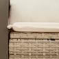 Preview: Gartensofa mit Kissen 2-Sitzer Beige Poly Rattan