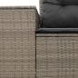 Preview: Gartensofa 2-Sitzer mit Kissen Grau Poly Rattan