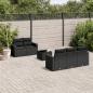 Preview: ARDEBO.de - 6-tlg. Garten-Sofagarnitur mit Kissen Schwarz Poly Rattan