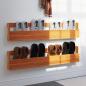 Preview: ARDEBO.de - Wand-Schuhregale 2 Stk. Wachsbraun 110x8,5x23,5 cm Massivholz