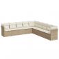 Preview: 9-tlg. Garten-Sofagarnitur mit Kissen Beige Poly Rattan