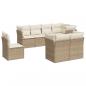 Preview: 8-tlg. Garten-Sofagarnitur mit Kissen Beige Poly Rattan