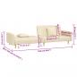 Preview: Schlafsofa 2-Sitzer mit 2 Kissen Creme Stoff