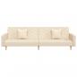 Preview: Schlafsofa 2-Sitzer mit 2 Kissen Creme Stoff