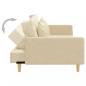 Preview: Schlafsofa 2-Sitzer mit 2 Kissen Creme Stoff