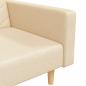 Preview: Schlafsofa 2-Sitzer mit 2 Kissen Creme Stoff