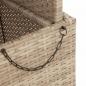 Preview: Gartentisch Beige 90x55x71 cm Poly Rattan und Akazienholz