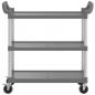 Preview: Rollwagen mit 3 Etagen Grau 99x50x96 cm Aluminium