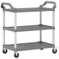 Preview: Rollwagen mit 3 Etagen Grau 99x50x96 cm Aluminium