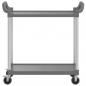 Preview: Rollwagen mit 2 Etagen Grau 99x50x97 cm Aluminium