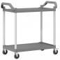 Preview: Rollwagen mit 2 Etagen Grau 99x50x97 cm Aluminium