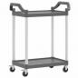 Preview: Rollwagen mit 2 Etagen Grau 81x41x92 cm Aluminium