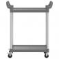 Preview: Rollwagen mit 2 Etagen Grau 81x41x92 cm Aluminium