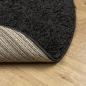 Preview: Shaggy-Teppich PAMPLONA Hochflor Modern Schwarz Ø 160 cm