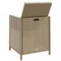 Preview: Garten-Essstühle mit Kissen 4 Stk. Beige Poly Rattan