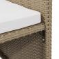 Preview: Garten-Essstühle mit Kissen 4 Stk. Beige Poly Rattan