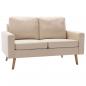 Preview: 2-Sitzer-Sofa Creme Stoff