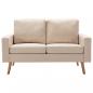 Preview: 2-Sitzer-Sofa Creme Stoff