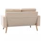 Preview: 2-Sitzer-Sofa Creme Stoff