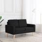 Preview: ARDEBO.de - 2-Sitzer-Sofa Schwarz Stoff