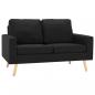 Preview: 2-Sitzer-Sofa Schwarz Stoff