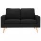 Preview: 2-Sitzer-Sofa Schwarz Stoff