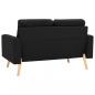 Preview: 2-Sitzer-Sofa Schwarz Stoff